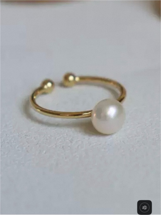 Jewelry - Gold Pearl Accent Open Ring
